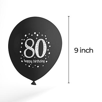 The Magic Balloons- Happy 80th Birthday Balloons pack of 30 pcs-181362