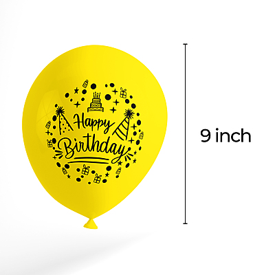 The Magic Balloons- Happy Birthday Balloons- Boy/Girl/husband/wife/men/woman Multicolored Happy Birthday Printed Party/Decoration Balloons, Pack of 30 pcs The Magic Balloons- Happy Birthday Balloons- Boy/Girl/husband/wife/men/woman Multicolored Happy Birthday Printed Party/Decoration Balloons, Pack of 30 pcs
