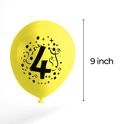 The Magic Balloons- 4 Number Balloons Latex Balloons For Four Number Theme Balloons Pack of 30pcs | Multicolor Balloons Decoration For Birthday Anniversary | Party Supplier The Magic Balloons- 4 Number Balloons Latex Balloons For Four Number Theme Balloons Pack of 30pcs | Multicolor Balloons Decoration For Birthday Anniversary | Party Supplier
