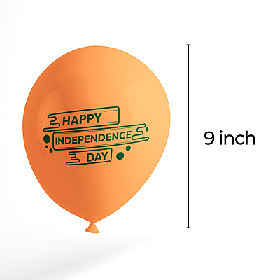 The Magic Balloons - Happy Independence Day Latex Balloons For 15 August Pack of 30pcs Orange White and Green 9" Balloons For Independence Day Or Any Other National Day