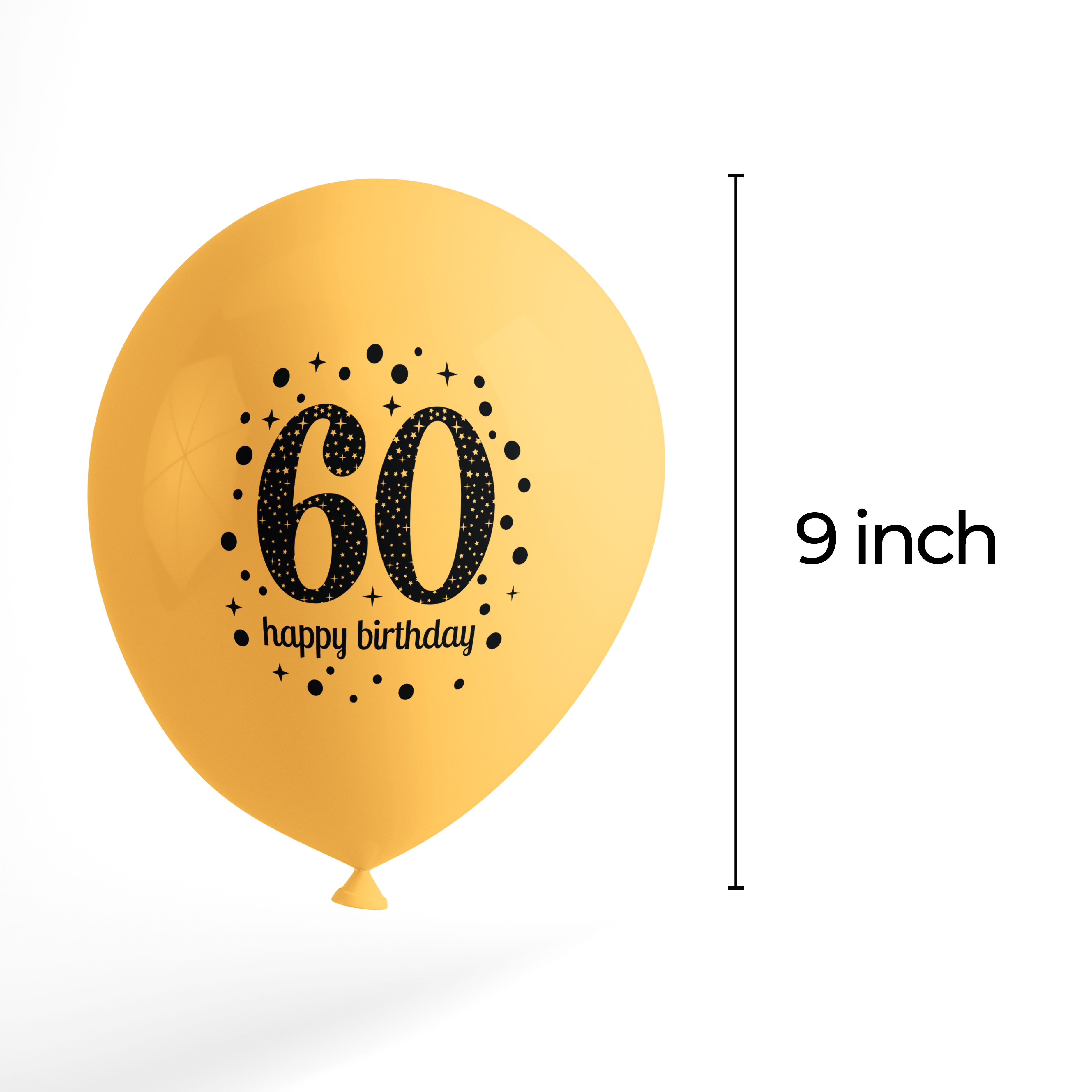 The Magic Balloons- Happy 60th Birthday Balloons pack of 50 pcs-181228