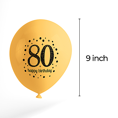 The Magic Balloons- Happy 80th Birthday Balloons pack of 30 pcs-181362