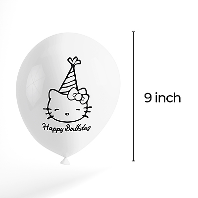 The Magic Balloons-Hello Kitty Happy Birthday Decoration 9 inches pink & white Balloons with Hello Kitty Birthday Balloons for Birthday Party, Hello Kitty Theme Party Decorations pack of 30 pcs-181452 The Magic Balloons-Hello Kitty Happy Birthday Decoration 9 inches pink & white Balloons with Hello Kitty Birthday Balloons for Birthday Party, Hello Kitty Theme Party Decorations pack of 30 pcs-181452