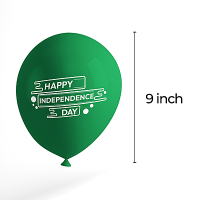 The Magic Balloons - Happy Independence Day Latex Balloons For 15 August Pack of 30pcs Orange White and Green 9" Balloons For Independence Day Or Any Other National Day