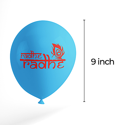 The Magic Balloons- Radhe Radhe Printed balloons for Krishna janmashtami / kishna happy Birthday Latex Balloon with 30 metallic balloon Decoration Janmashtami Celebration pack of 30 pcs-181456 The Magic Balloons- Radhe Radhe Printed balloons for Krishna janmashtami / kishna happy Birthday Latex Balloon with 30 metallic balloon Decoration Janmashtami Celebration pack of 30 pcs-181456