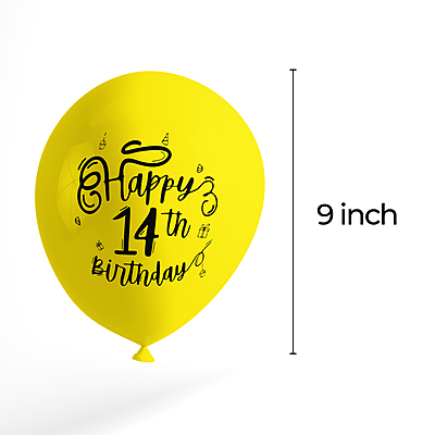 The Magic Balloons- Make Your 14th Birthday Bash Pop with our 30-Piece Balloon Decorations Pack in Pink, Blue, and Yellow - Perfect for Boys and Girls!