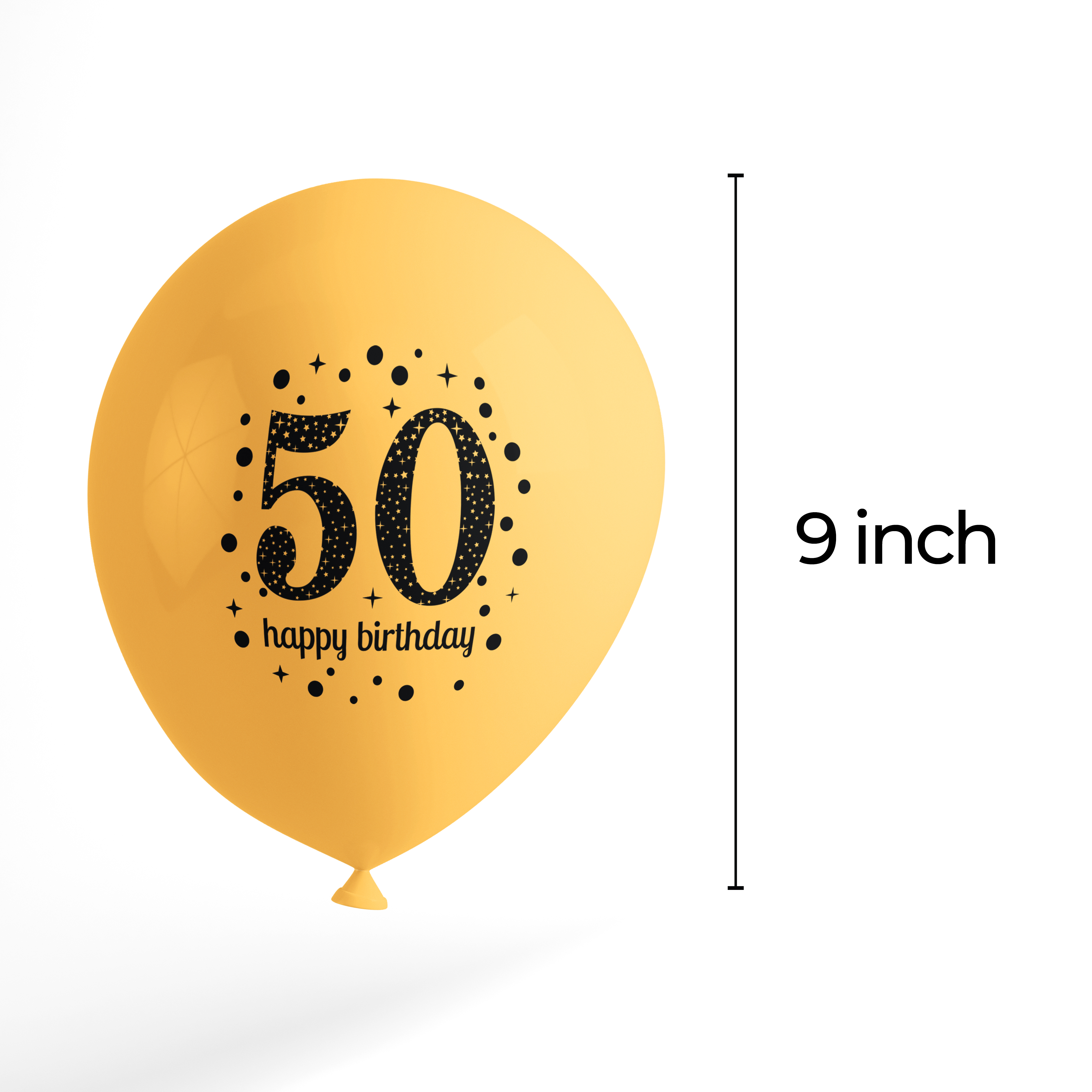 The Magic Balloons- Happy 50th Birthday decoration kit combo- 46 pcs Black Gold & silver 30 pcs rubber balloons, Happy Birthday foil banner, 2pcs Golden foil Curtain
