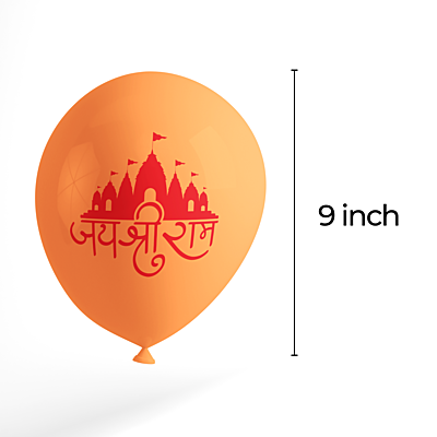 The Magic Balloons - Jai Shree Ram Printed Latex Balloons Best For the Religious Festival Decoration Pack Of 30pcs Orange, Red, And Yellow Balloons Party Suppliers. The Magic Balloons - Jai Shree Ram Printed Latex Balloons Best For the Religious Festival Decoration Pack Of 30pcs Orange, Red, And Yellow Balloons Party Suppliers.