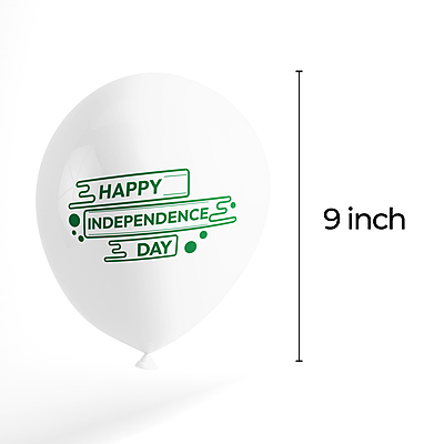 The Magic Balloons - Happy Independence Day Latex Balloons For 15 August Pack of 30pcs Orange White and Green 9" Balloons For Independence Day Or Any Other National Day