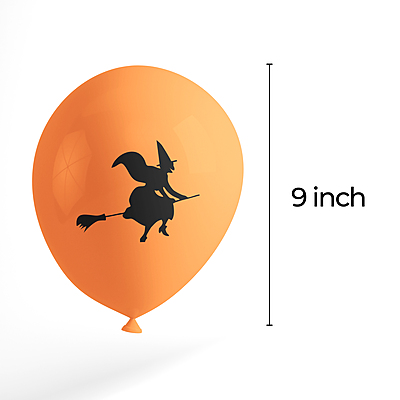 The Magic Balloons Store –Halloween theme decorations party supplies -Halloween theme Party Customized Decoration Balloons latex, Pack of 30 Multicolour Gold, Black, and White Balloons-181479