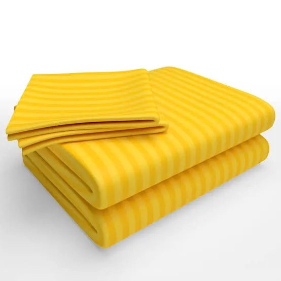 Pillow Cover Framed Glace Cotton 300 TC - Striped - Yellow