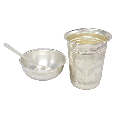 Silver Bowl,Spoon and Tumbler Silver Bowl,Spoon and Tumbler