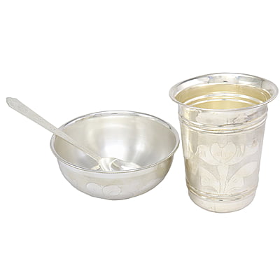 Silver Bowl,Spoon and Tumbler