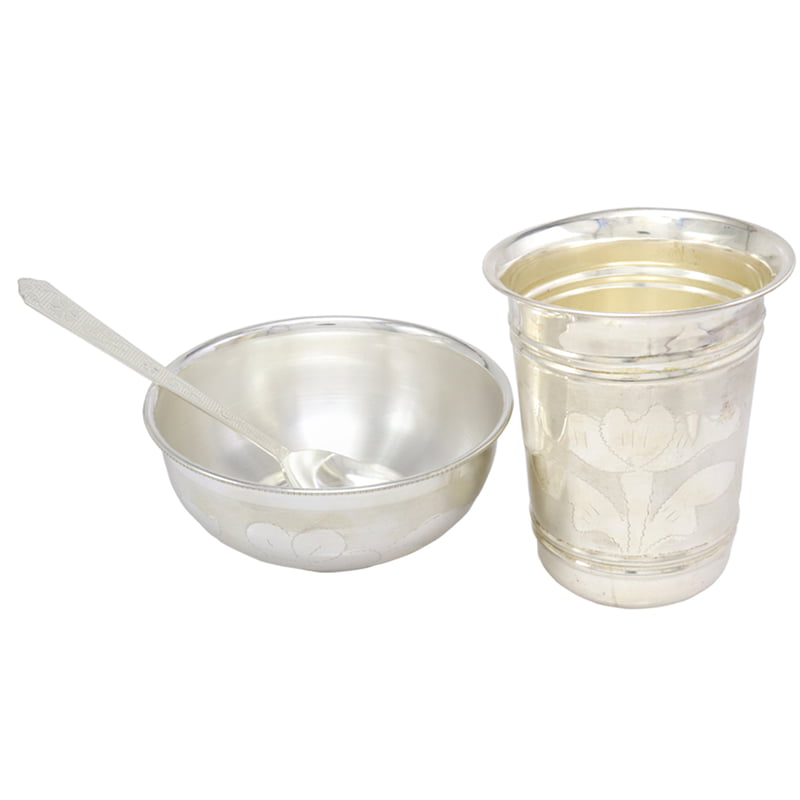 Silver Bowl,Spoon and Tumbler Silver Bowl,Spoon and Tumbler