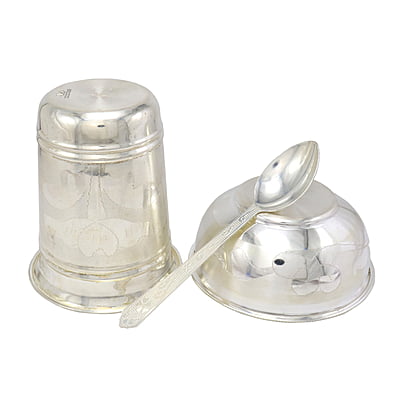 Silver Bowl,Spoon and Tumbler Silver Bowl,Spoon and Tumbler