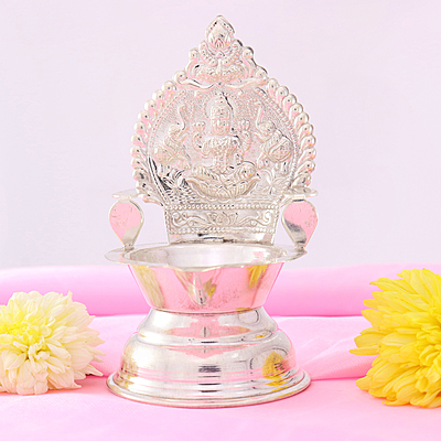 Silver Diya | Traditional Lamp for Pooja & Gifting