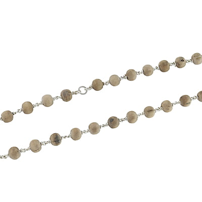 SRIMATHI JEWELLERS 925 Silver Tied Thulasi Malai 8mm,54 Beads, 30 Inchs SRIMATHI JEWELLERS 925 Silver Tied Thulasi Malai 8mm,54 Beads, 30 Inchs