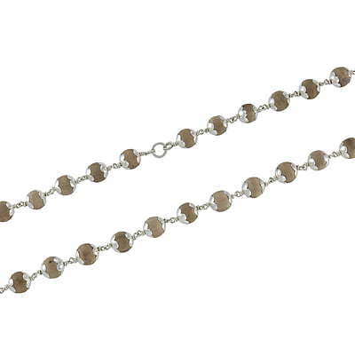 SRIMATHI JEWELLERS 925 Silver Caped  Chandan Mala (Sandalwood Rosary) for Jaap and for Men and Women