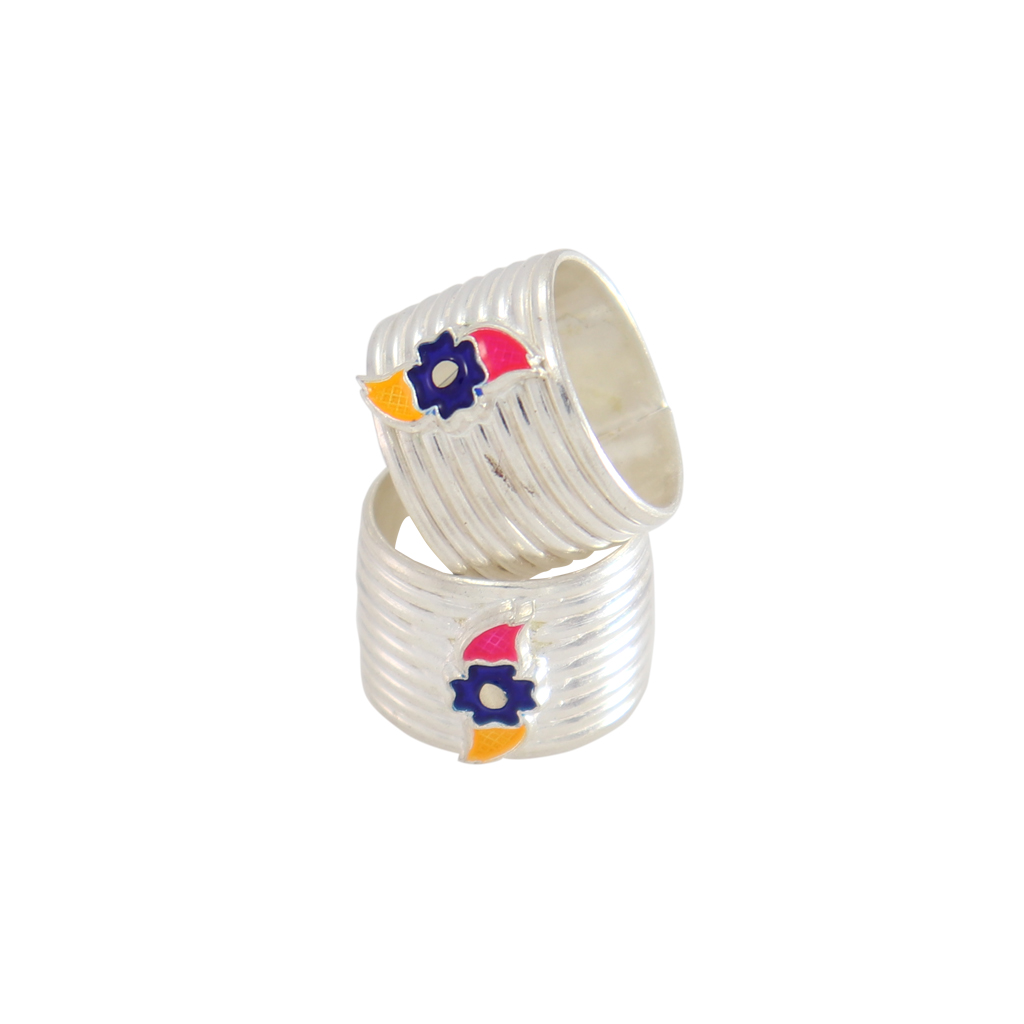 Enamel Floral Adjustable Toe Ring Enamel Floral Adjustable Toe Ring