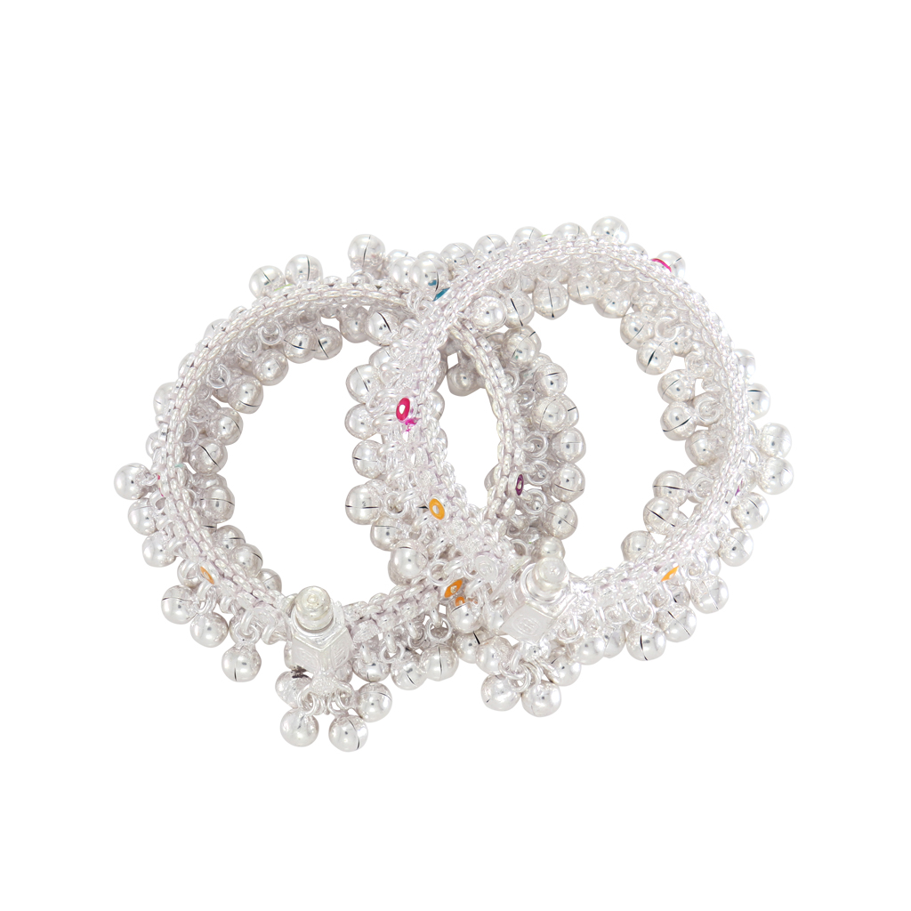 Silver Jaldra Ghungroos Anklet for Babies Silver Jaldra Ghungroos Anklet for Babies