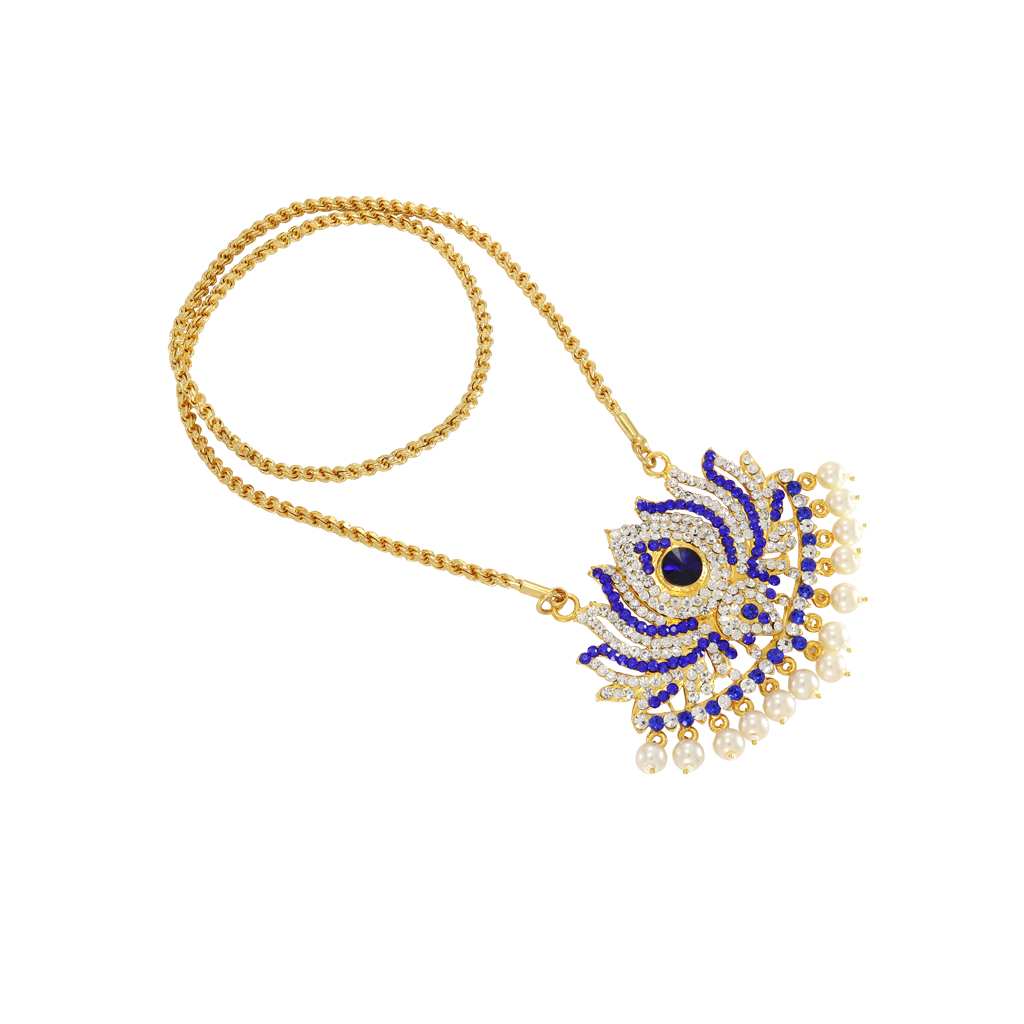 Gold-Plated Murukku Chain with Stone Lotus Pendant – Traditional Designer Jewelry Gold-Plated Murukku Chain with Stone Lotus Pendant – Traditional Designer Jewelry