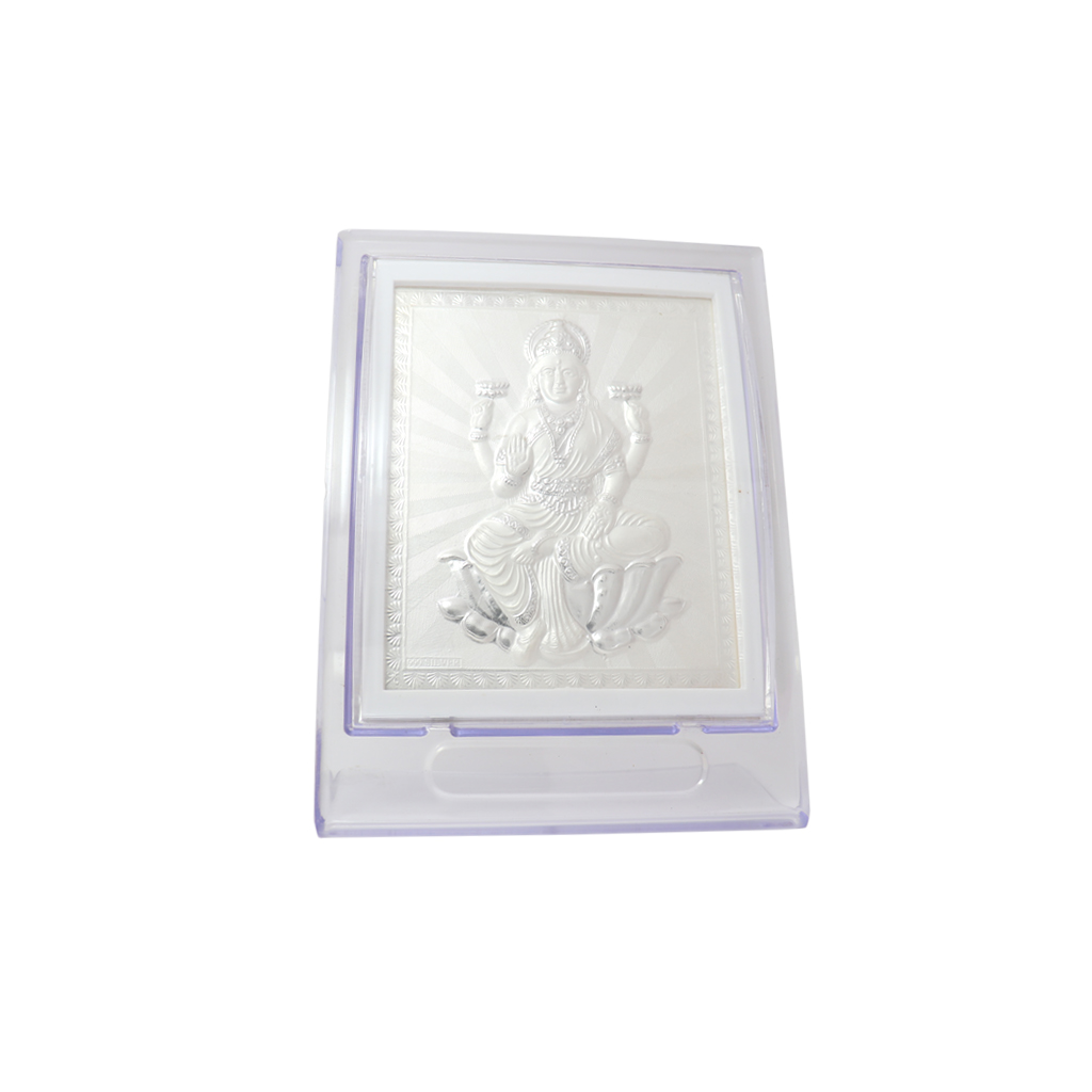 Pure Silver Lakshmi Frame – Divine Blessings Pure Silver Lakshmi Frame – Divine Blessings