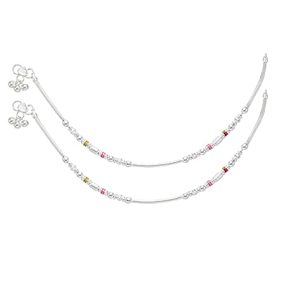 Silver women anklets/enamel design kolusu Silver women anklets/enamel design kolusu