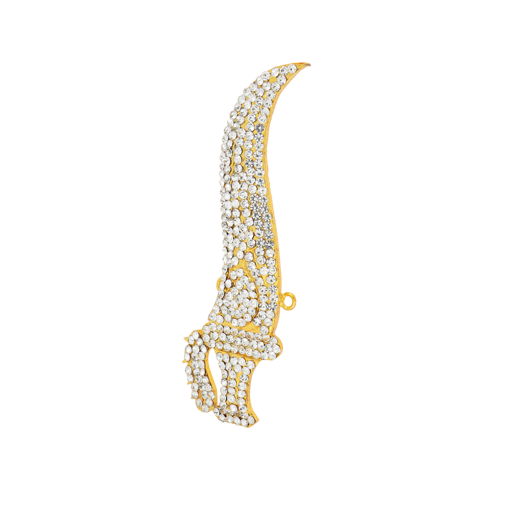 Gold-Plated Hindu Deity Sword/Knife Alangaram – Divine Ornament Gold-Plated Hindu Deity Sword/Knife Alangaram – Divine Ornament