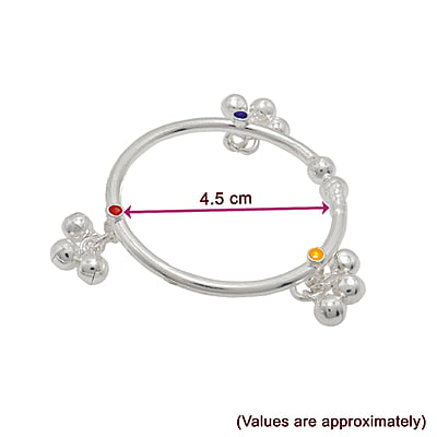 Silver Baby Anklet ( Kambi Kolusu with Salangai )