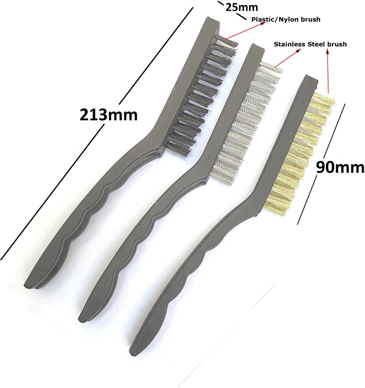 Jon Bhandari 3Pcs Wire Brush 9" Set  JB-B-020 Jon Bhandari 3Pcs Wire Brush 9" Set  JB-B-020