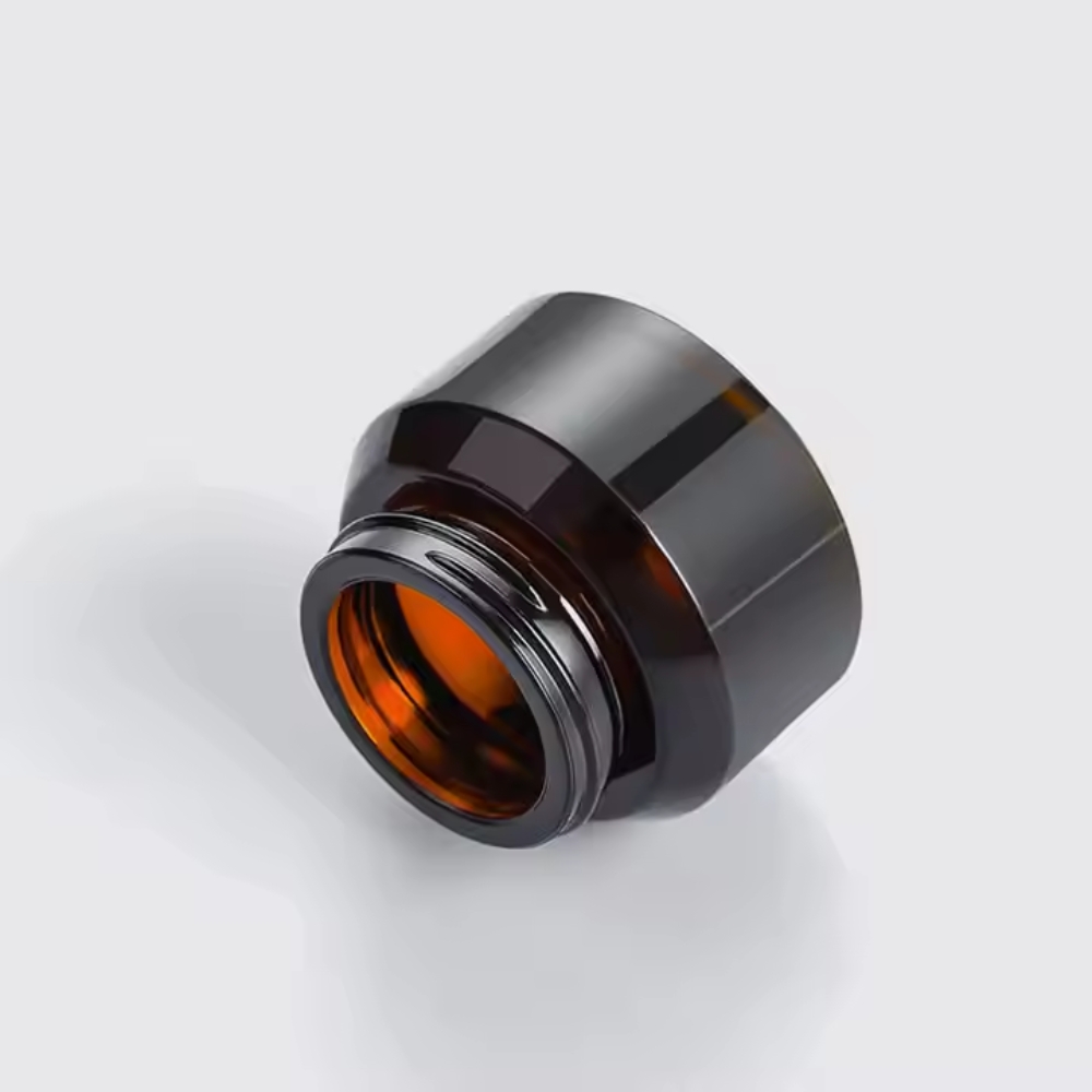 Slant AMBER Glass Jar 50ml BLACK CAP Slant AMBER Glass Jar 50ml BLACK CAP