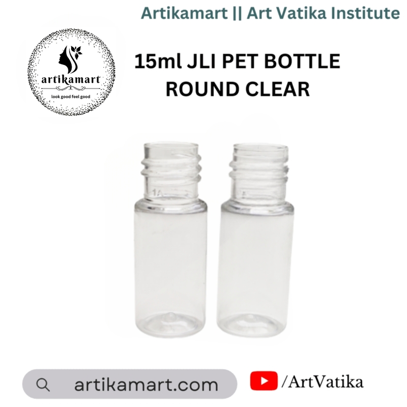 15ml JLI PET BOTTLE ROUND CLEAR - 20mm Neck 15ml JLI PET BOTTLE ROUND CLEAR - 20mm Neck