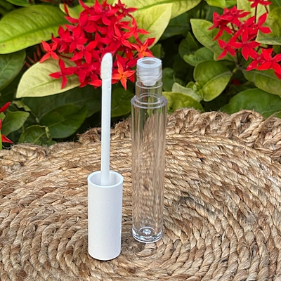 Lipstick - ROUND - White Cap - 4ml - Tall Container - Acrylic Lipstick - ROUND - White Cap - 4ml - Tall Container - Acrylic