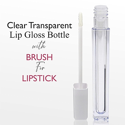 Lipstick - SQUARE - White Cap - 3.2ml - Tall Container - Acrylic Lipstick - SQUARE - White Cap - 3.2ml - Tall Container - Acrylic