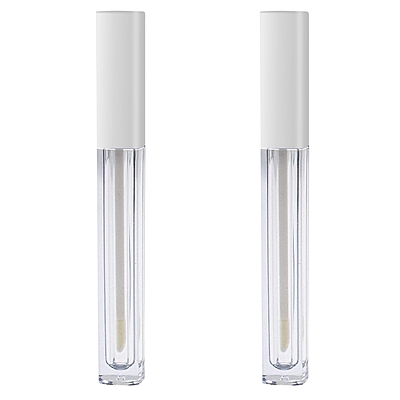 Lipstick - SQUARE - White Cap - 3.2ml - Tall Container - Acrylic Lipstick - SQUARE - White Cap - 3.2ml - Tall Container - Acrylic
