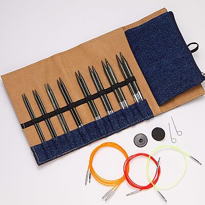 Indigo Wood Interchangeable Needle Set