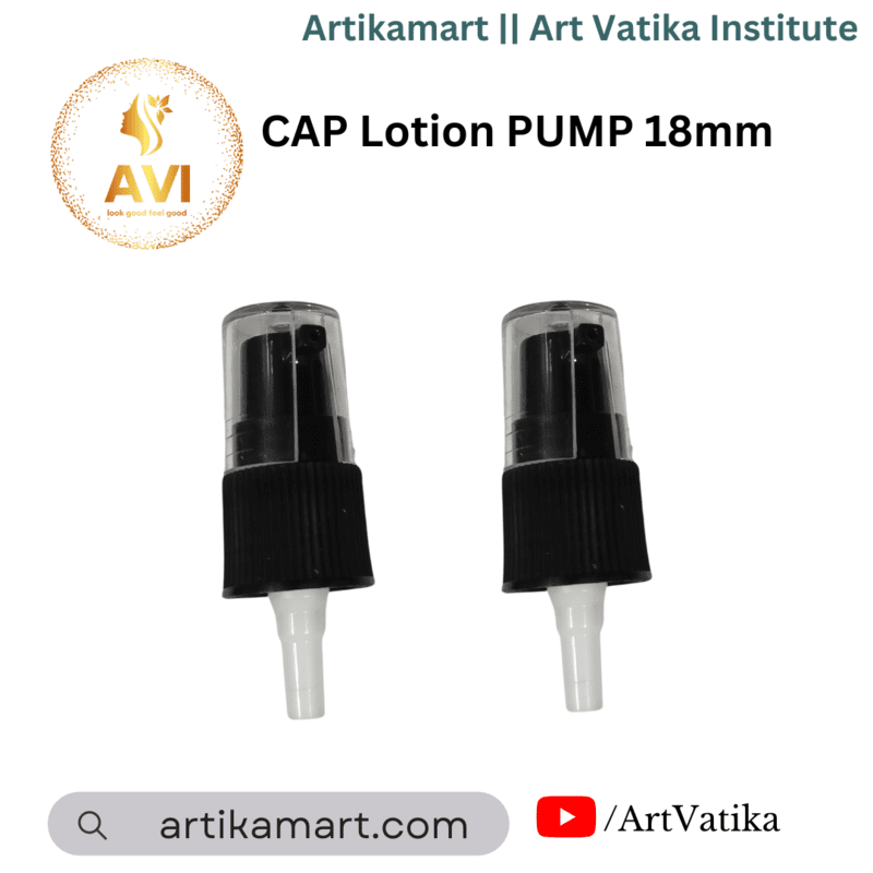 CAP Lotion PUMP 18mm Glass Serum Bottle 11# - BLACK CAP Lotion PUMP 18mm Glass Serum Bottle 11# - BLACK