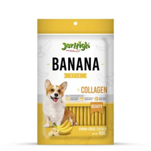 JerHigh Banana Sticks โ Real Chicken & Blueberry Dog Treats, 70g JerHigh Banana Sticks โ Real Chicken & Blueberry Dog Treats, 70g