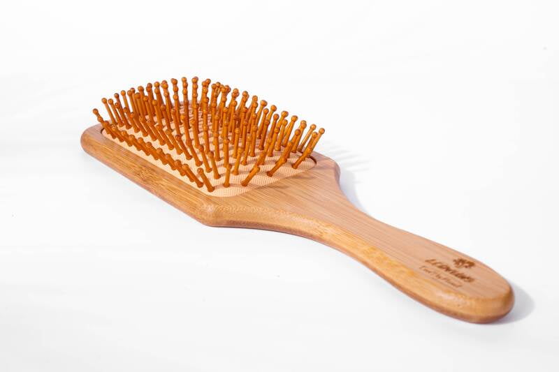 Bamboo Bristles Paddle Hairbrush | Detangling Hair Brush Comb for Men & Women | Natural Bamboo Bristles For Growth & Anti-Static