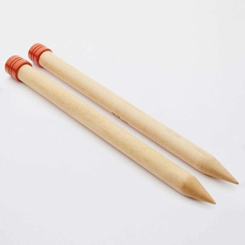 Jumbo single pointed wooden knitting needle (20mm) Jumbo single pointed wooden knitting needle (20mm)