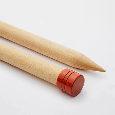 Jumbo single pointed wooden knitting needle (20mm) Jumbo single pointed wooden knitting needle (20mm)