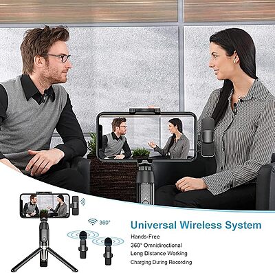 K9 Dual Collar Mic For Android Type C Supported Microphone K9 Dual Collar Mic For Android Type C Supported Microphone