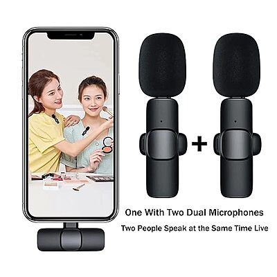 K9 Dual Collar Mic For Android Type C Supported Microphone K9 Dual Collar Mic For Android Type C Supported Microphone