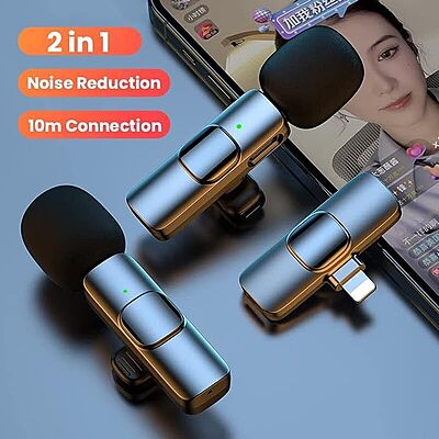 K9 Dual Collar Mic For Android Type C Supported Microphone K9 Dual Collar Mic For Android Type C Supported Microphone