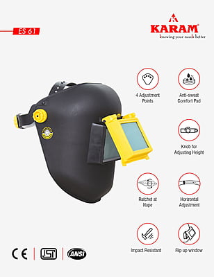 Karam Helmet Mountable Welding Shield, ES71