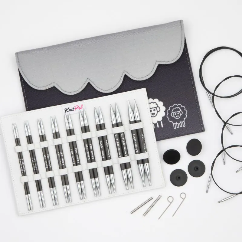 KnitPro Karbonz Deluxe Interchangeable Needle Set 13cm/5"-41635 KnitPro Karbonz Deluxe Interchangeable Needle Set 13cm/5"-41635