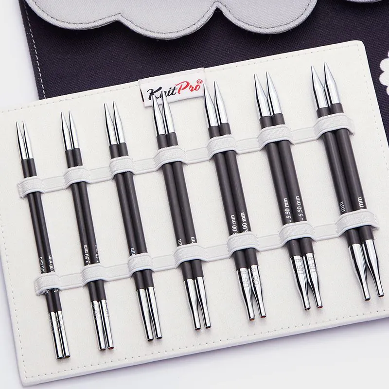 KnitPro Karbonz Midi Interchangeable Needle Set 13cm/5"-41631 KnitPro Karbonz Midi Interchangeable Needle Set 13cm/5"-41631