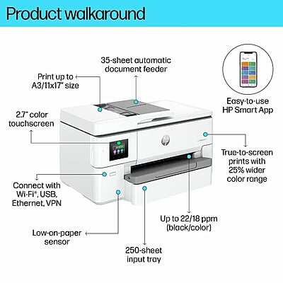 HP OJ PRO 9720 WF MFP Printer