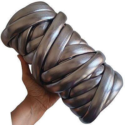 Jumbo Arm Knitting Yarn Metallic- 10 Silver