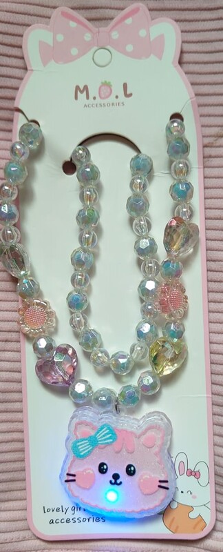 Kitty LED Pendant and Beads Chain Kitty LED Pendant and Beads Chain